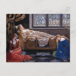 Postal La Bella Durmiente, c. 1921 por John Collier