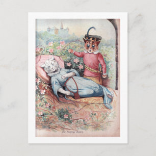 Postal La bella durmiente, Louis Wain