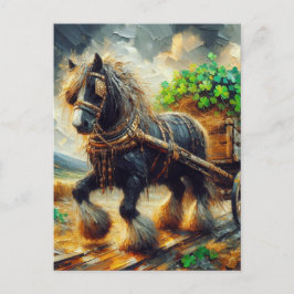 Postal La bella gitana Vanner saltando una carreta de pie