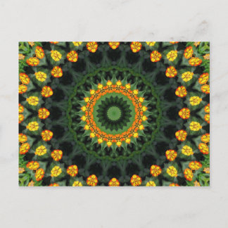Postal La bella Naranja y el amarillo Lantana Kaleidoscop