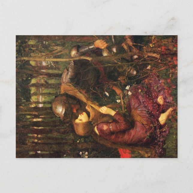 Postal La Belle Dame sans Merci - John William Waterhouse (Anverso)