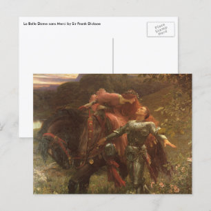 Postal La Belle Dame sans MGracias por Sir Frank Dicksee