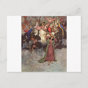 Postal La belleza de Dulac y la bestia
