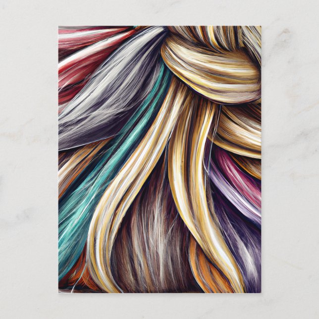 Postal La belleza de los diferentes peinados en las mujer (Anverso)