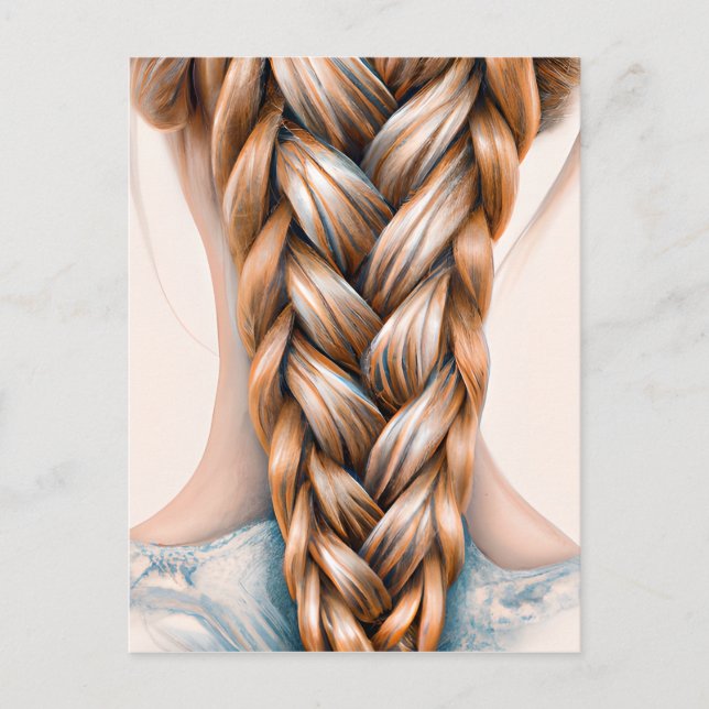 Postal La belleza de los diferentes peinados en las mujer (Anverso)