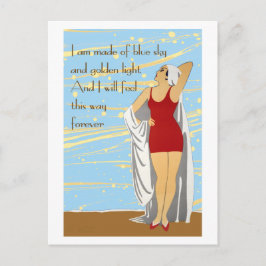 Postal La belleza del baño en la playa