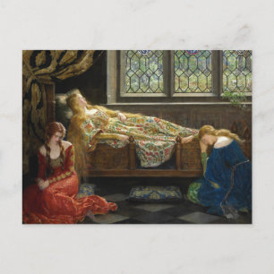 Postal La belleza durmiente   John Collier
