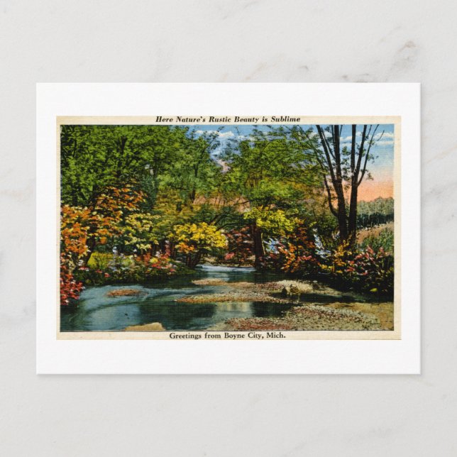 Postal La belleza rústica es saludos sublimes en la ciuda (Anverso)