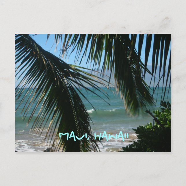 Postal La belleza tropical de Maui (Anverso)