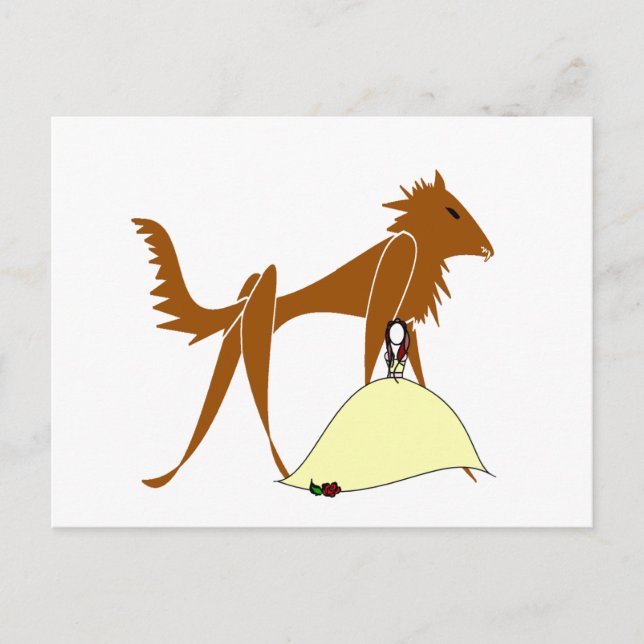 Postal La belleza y la bestia (Anverso)