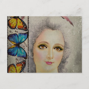 Postal La belleza y las mariposas