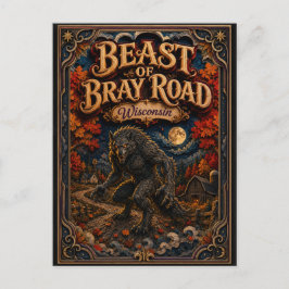 Postal La Bestia de Bray Road Wisconsin Popcut Legends