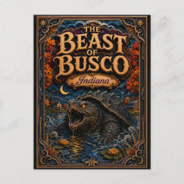 Postal La Bestia de Busco Indiana Popcut Leyendas
