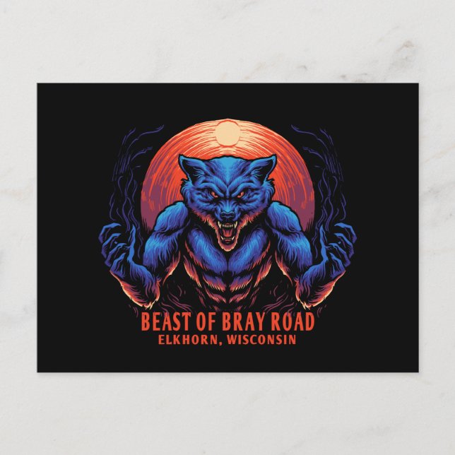 Postal La bestia de la cristalización de los Cryptid Road (Anverso)