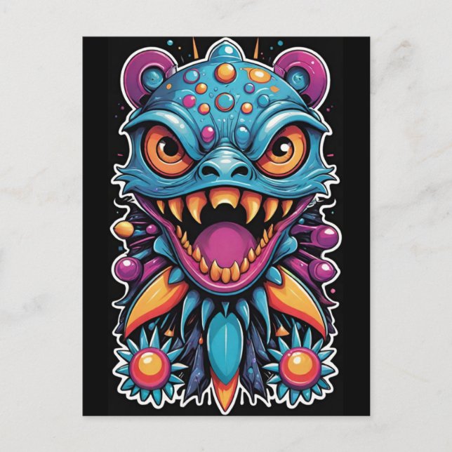 Postal La Bestia Se Festejará Sin Aviso - Ken Gage (Anverso)