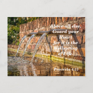 Postal La Biblia contra los proverbios 4:23 Protege tu co