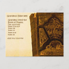 Postal La Biblia de 1895 de la abuela