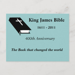 Postal La Biblia del Rey James, 400 años