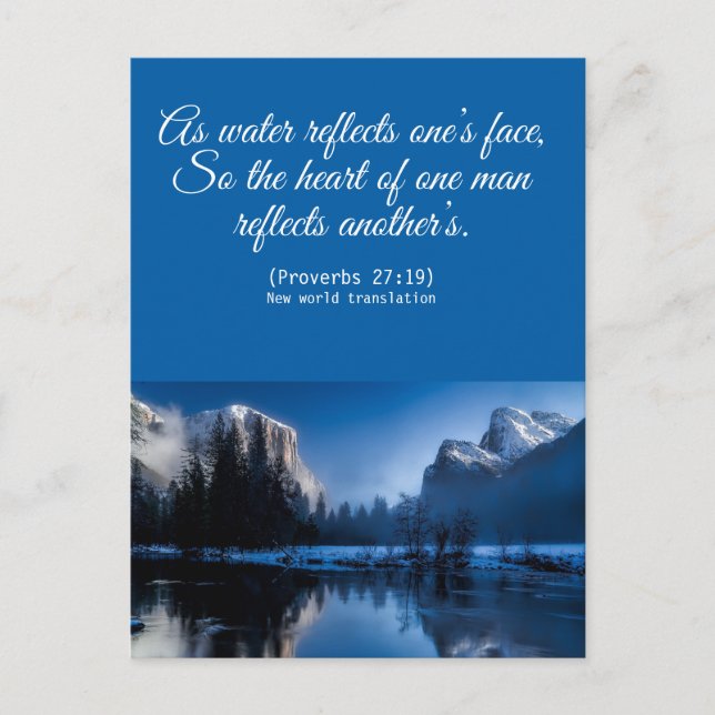 Postal La Biblia Espiritual Floral Elegante Verse Postcar (Anverso)