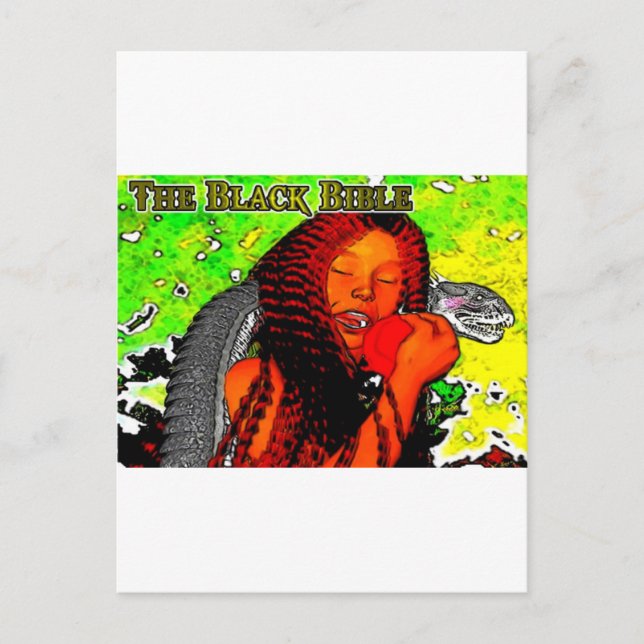 Postal 'La Biblia Negra': Adam y Eva (Anverso)
