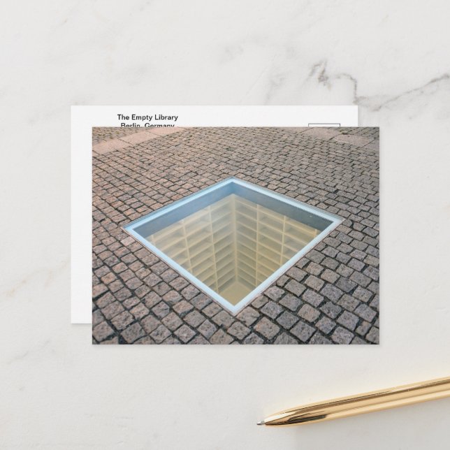 Postal La Biblioteca Vacía, Berlín, Alemania (Anverso/Reverso In Situ)