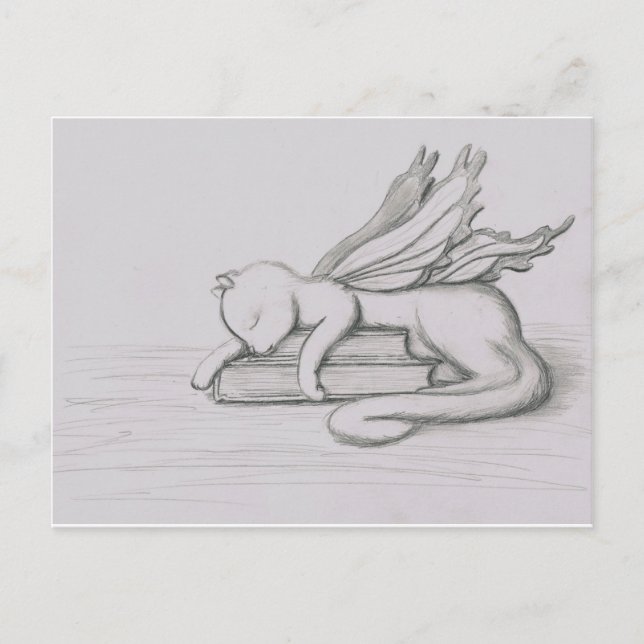 Postal La bibliotecaria (Anverso)