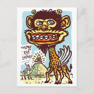 Postal La bizarra jirafa en Egipto