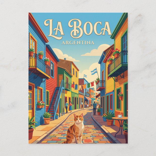 Postal La Boca, Buenos Aires Argentina (Anverso)