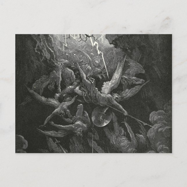 Postal La Boca Del Infierno De Gustave Dore (Anverso)