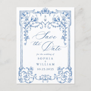 Postal La Boda Azul De La Gracia Ornada Victoriana Salva