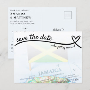 Postal La boda de destino de Jamaica salva la fecha