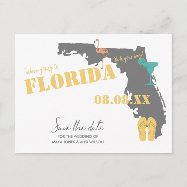 Postal La boda de Florida salva las fechas (Anverso)