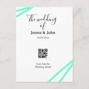 Postal La boda del nombre de la pareja detalle del escane