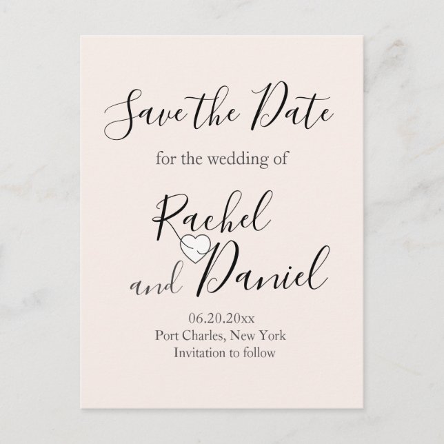 Postal La boda moderna salva la fecha (Anverso)