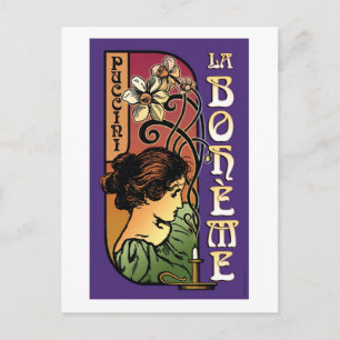 Postal La Boheme, ópera
