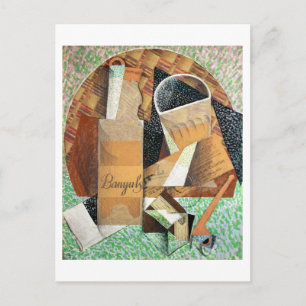 Postal La botella de Banyuls, 1914 (aguijón y collage)