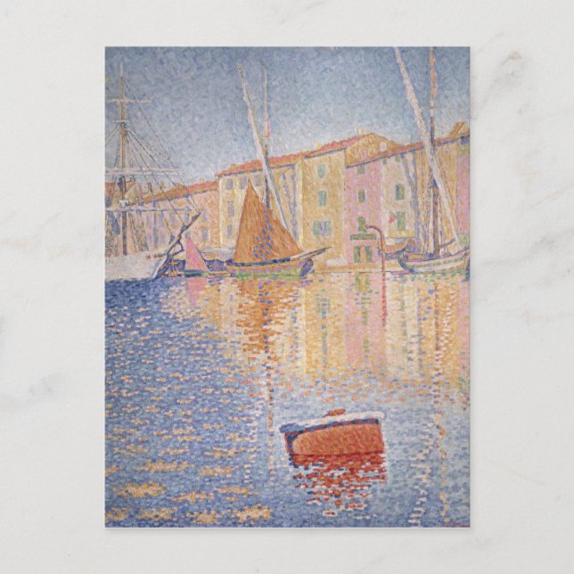 Postal La boya roja, Saint Tropez, 1895 (Anverso)