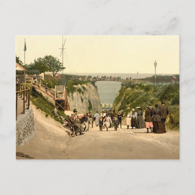 Postal La brecha, Margate, Kent, Inglaterra (Anverso)