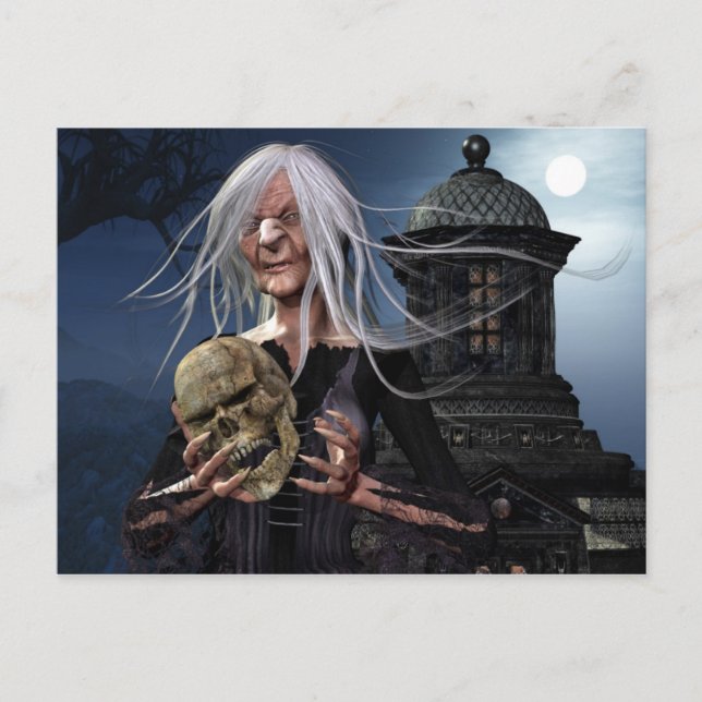 Postal La bruja (Anverso)