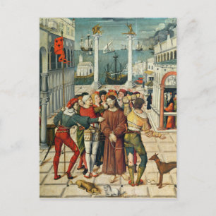 Postal La burla de Cristo