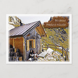 Postal La cabaña alpina Bivacco Paolo e Nicolai - Dolomit