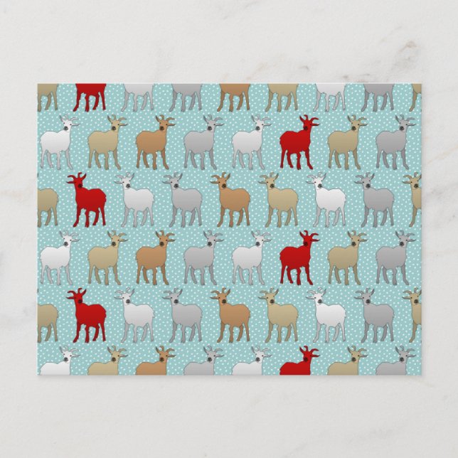 Postal La cabra roja (Anverso)