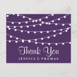 Postal La Cadena Se Ilumina En La Colección Boda Púrpura