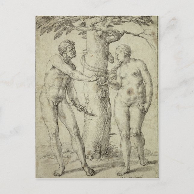 Postal La caída (Anverso)