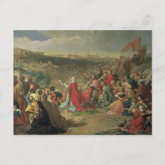 Postal La caída de Granada en 1492, 1890 (Anverso)