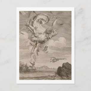 Postal La caída de Icarus, 1731 (grabado)