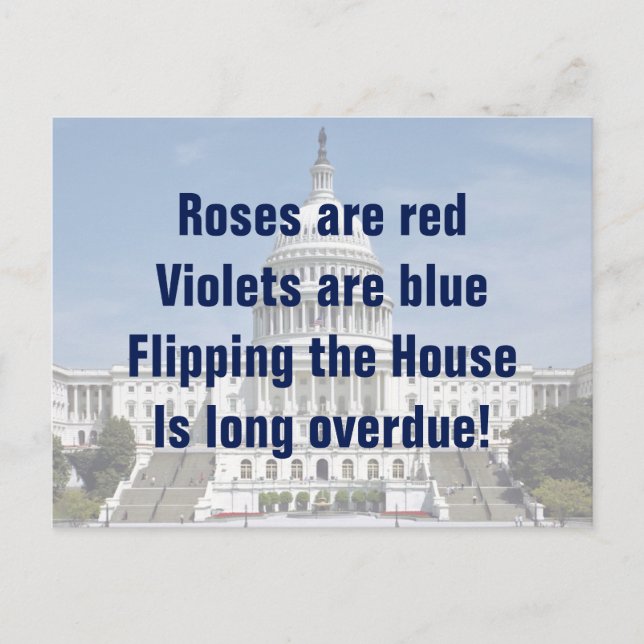 Postal La caída de la Cámara de Representantes (Anverso)