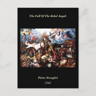 Postal "La caída de los ángeles rebeldes" de Bruegel (156