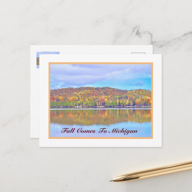 POSTAL LA CAÍDA LLEGA A MICHIGAN (Anverso/Reverso In Situ)