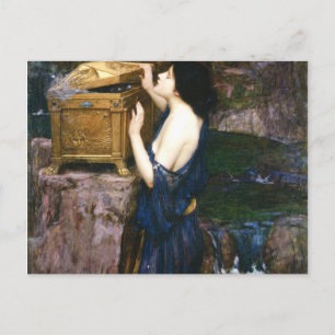 Postal La caja de Pandora - John William Waterhouse